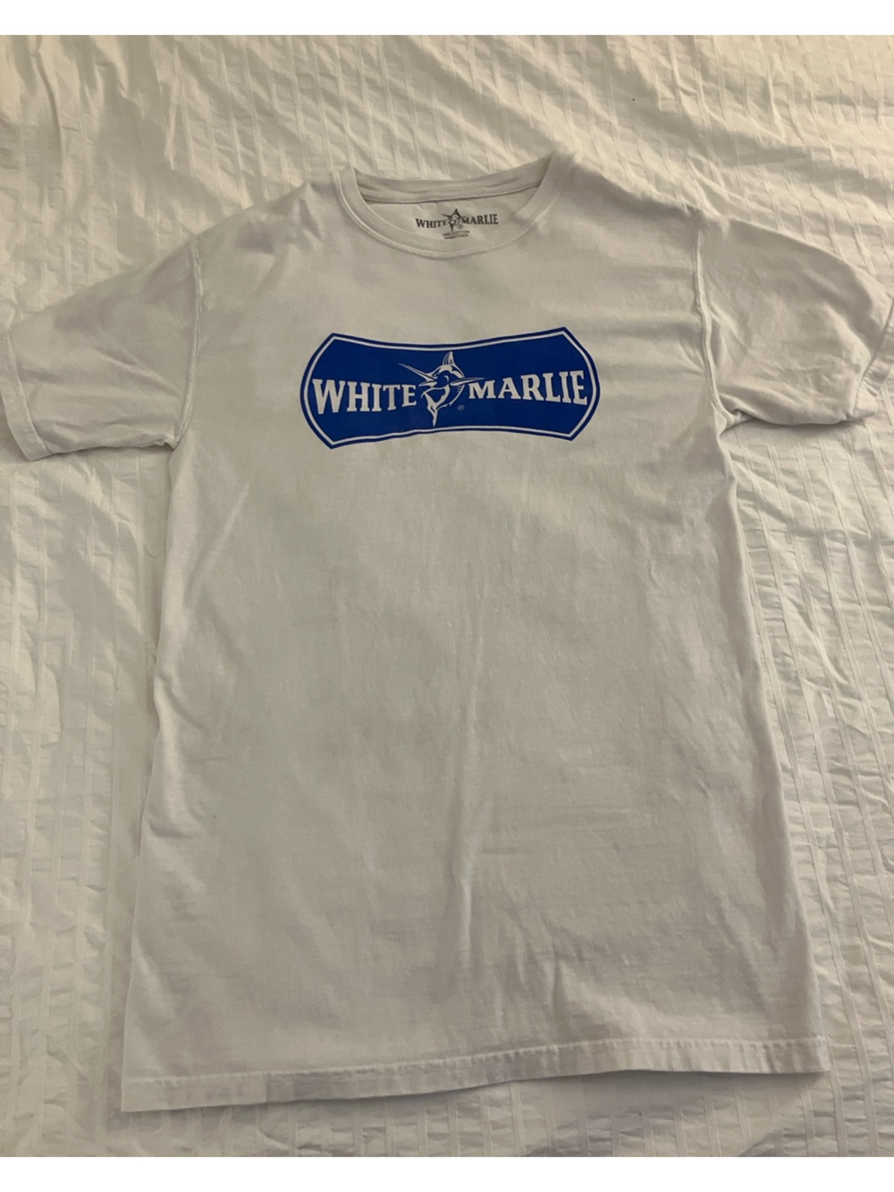 White Marlie Logo Graphic Tee